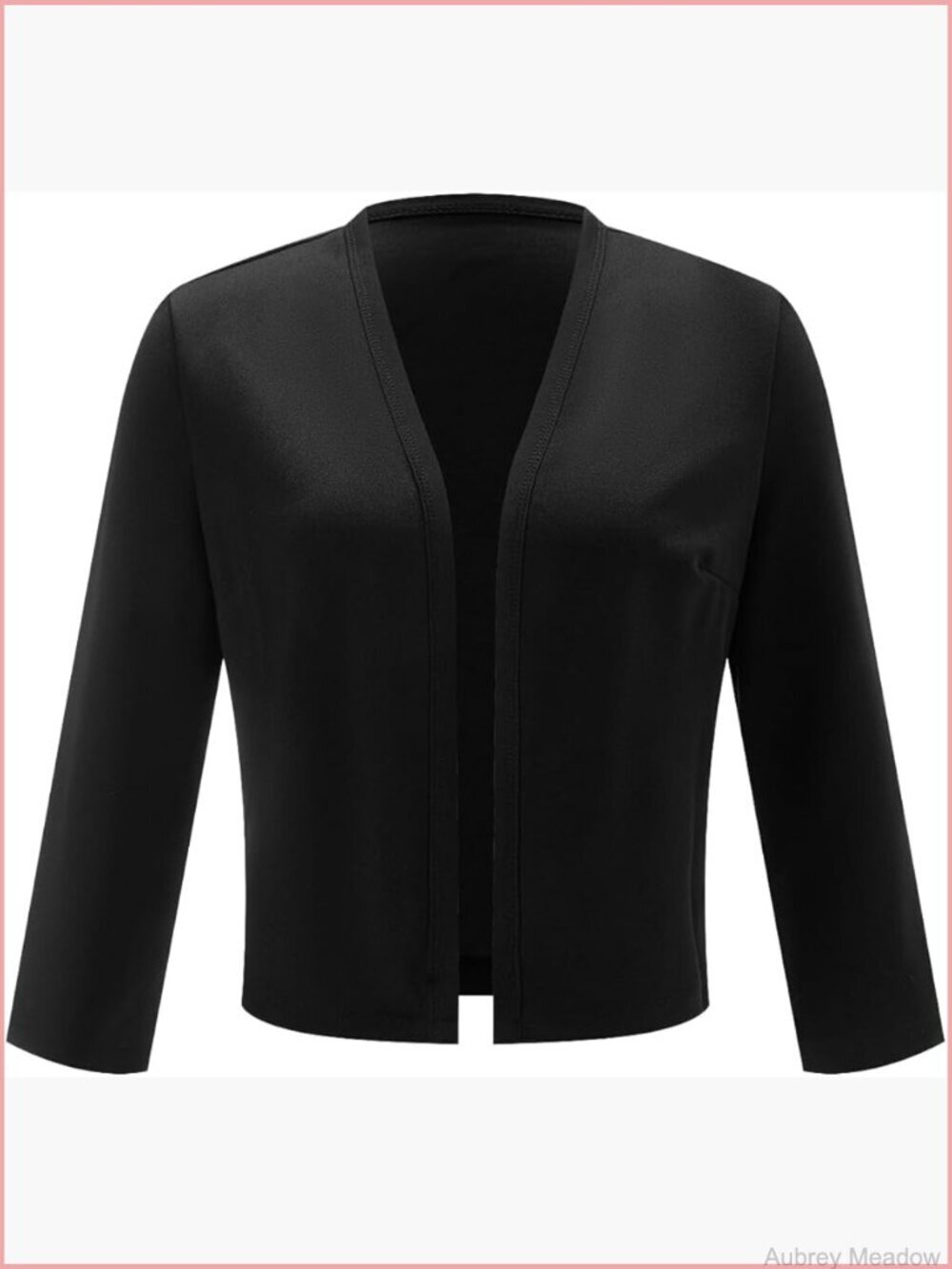 Open Front Lightweight Cardigan 3/4 Sleeve Dressy Casual Jacket Outerwear